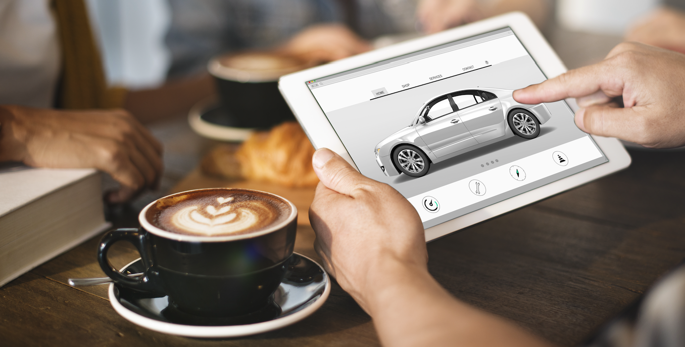 Screen Shot 2021-08-04 at 2.40.38 PM Viewing an Image of a Car on a Tablet